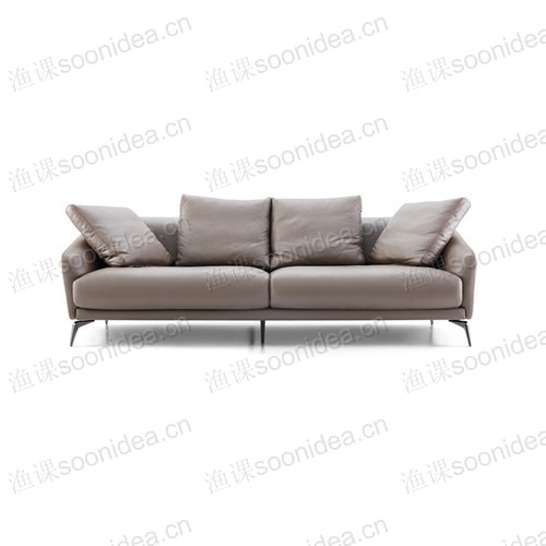 L Shape Thick Genuine Leather Sofa