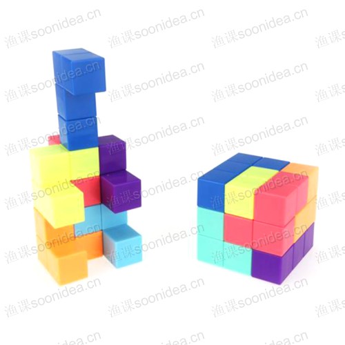 FUN 2 LEARN Kid toys macaron color magic cube magnetic bricks