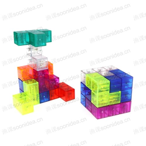 FUN 2 LEARN magnetic bricks transparent magic cube