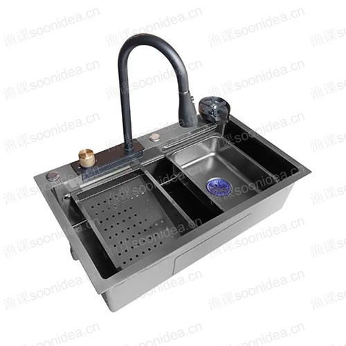  Kitchen Sink 304 Stainless Steel Waterfall Sink Workstation Kitchen with Multifunctional  Kitchen Sink 304 Stainless Steel Waterfall Sink Workstation Kitchen with Multifunctional   Kitchen Sink 304 S