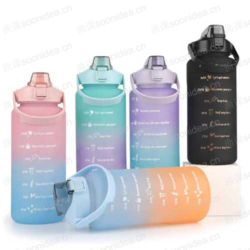 Large and medium-sized frosted three piece cup set