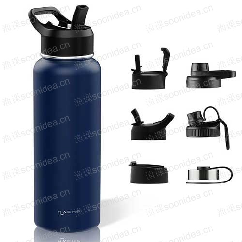 32oz stainless steel insulated water bottle with straw