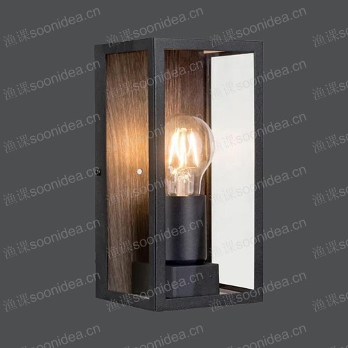 Traditional outdoor courtyard waterproof wall lamp