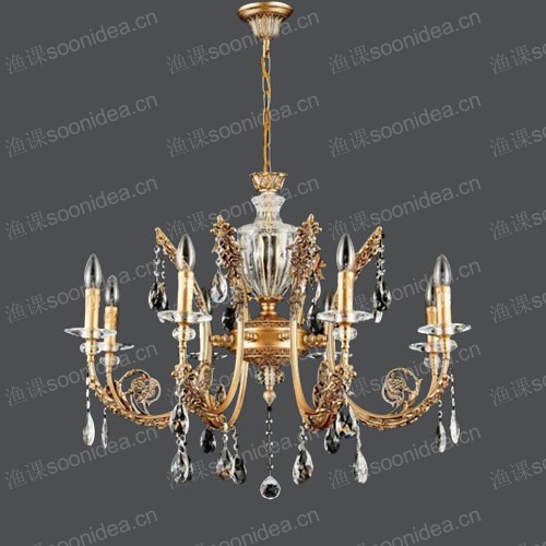 European retro luxury glass lamp