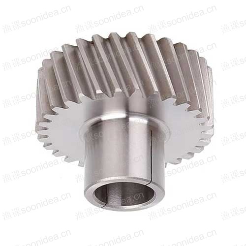 CNC machining of carbon steel helical gears