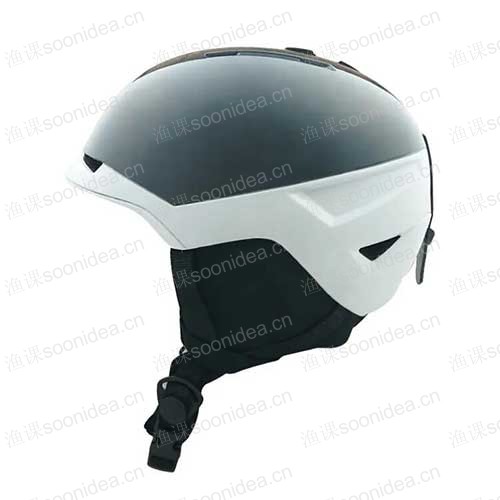 Ski helmet with detachable wool lining ear pads