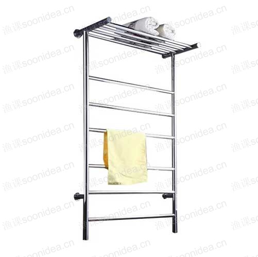 Wall mounted towel rack