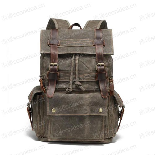 Foldable canvas backpack