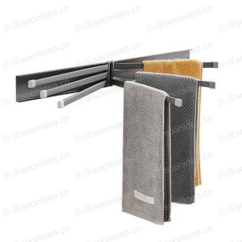 Rotating towel rack