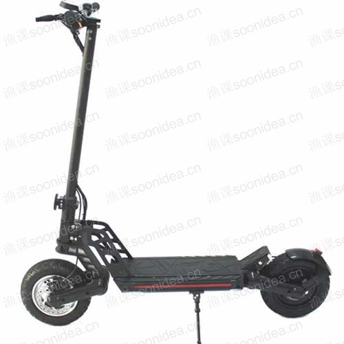 Self balancing folding electric scooter