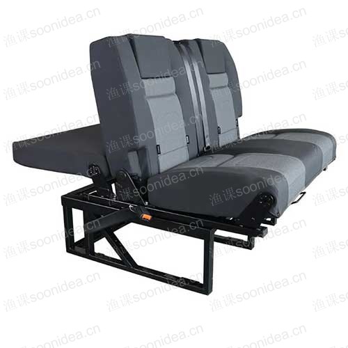 Camping car chair with three fold folding seats and bed