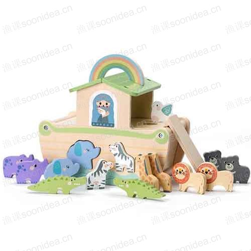 Learn animal shape classification for children wooden toys