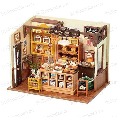 3D wooden puzzle DIY mini house for restaurant