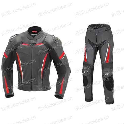 Two piece customization of genuine leather racing suit