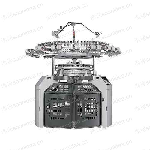 Single sided high tube knitting machine