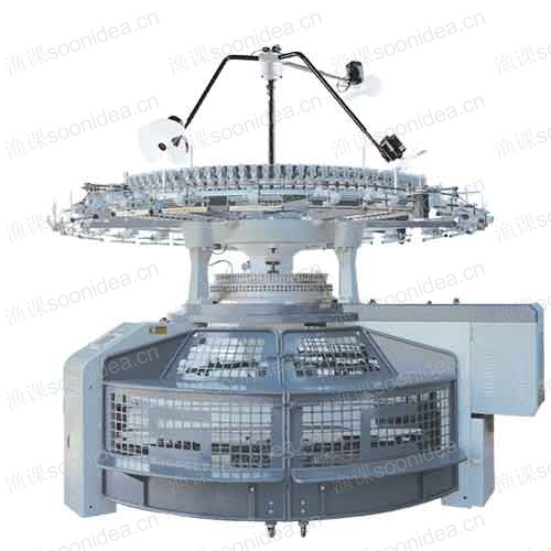 Round knitting machine with core components of high tube belt