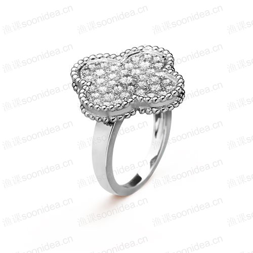 Moissanite Magic Clover Ring