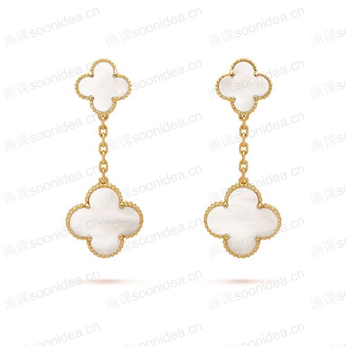 925 Silver Needle Classic Clover Earnail