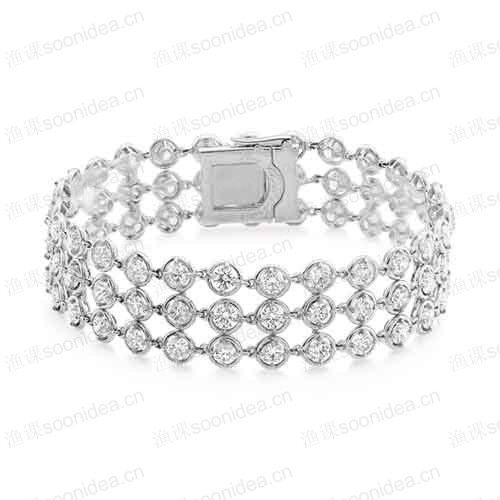 Mesh gold bracelet