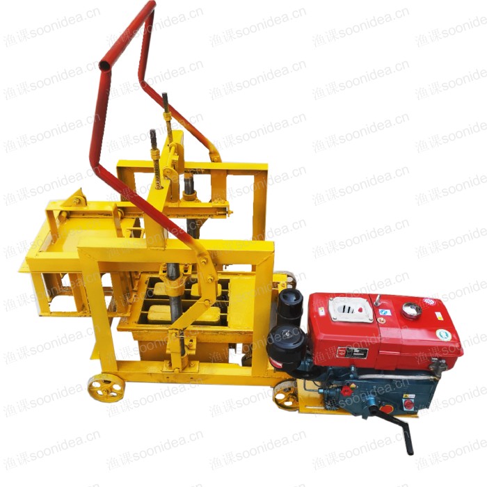 Small mobile brick machine