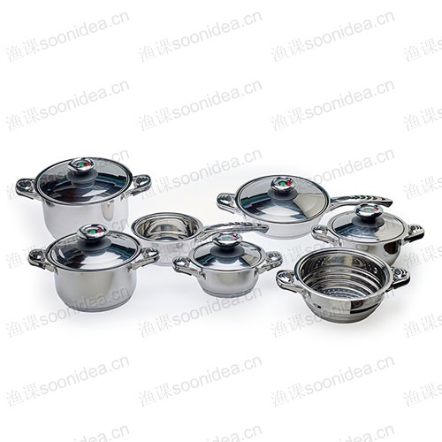 STAINLESS STEEL CLAD COOKWARE SET